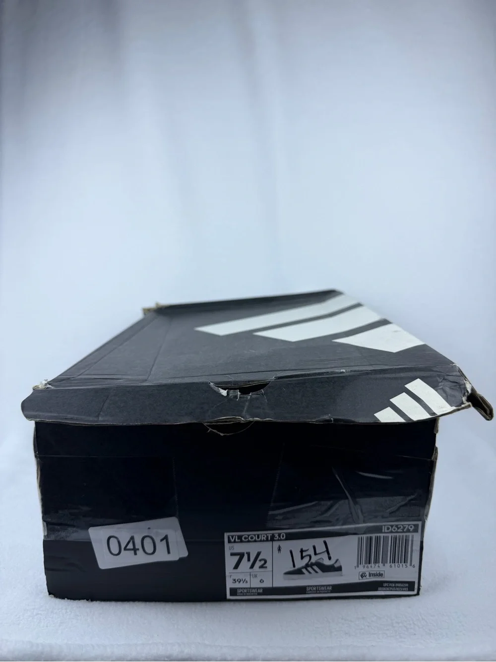 NWT Adidas VL Court 3.0 Sneakers – Black & White – Women’s Size 7.5
